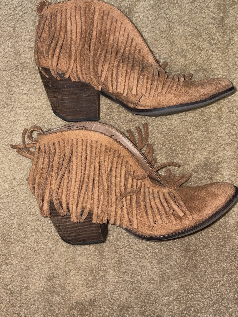 Coconuts by Matisse Tan Suede Fringe Ankle Booties - Picture 3 of 6
